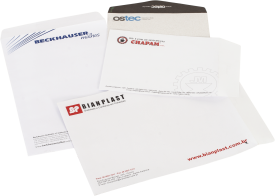 Envelopes timbrados personalizados para uso em correios ou arquivamento